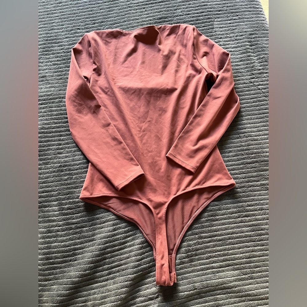 Free People Mauve Long-Sleeve Bodysuit | Size Small - Picture 2 of 5